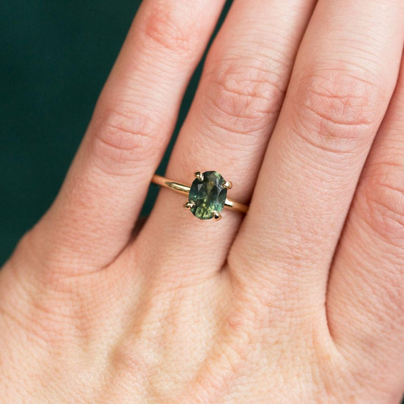 Borneo Green Sapphire Ring in Gold - Size 7 - Gardens of the Sun | Ethical  Jewelry